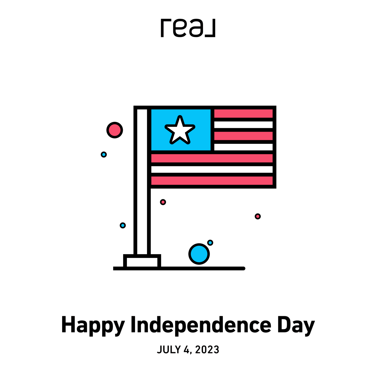 joinreal's tweet image. We wish you all a fun-filled 4th of July holiday! Have a great time celebrating Independence Day with family and friends. 

#therealbrokerage #realbroker #workhardbekind