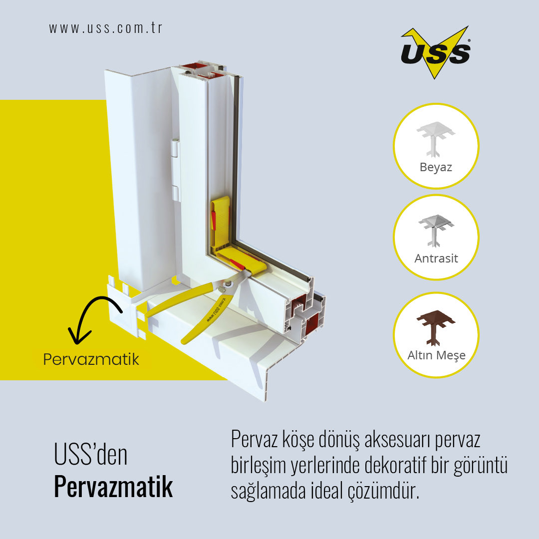 USS Pervazmatik; pervaz köşe dönüş aksesuarı pervaz birleşim yerlerinde dekoratif bir görüntü sağlamada ideal çözümdür.
☎ 0212 861 22 22
🌐 uss.com.tr

#usscambalkon #cambalkon #cambalkonsistemleri #glassbalkony #balkondekorasyon #glazingsystem #pervazmatik #pervaz
