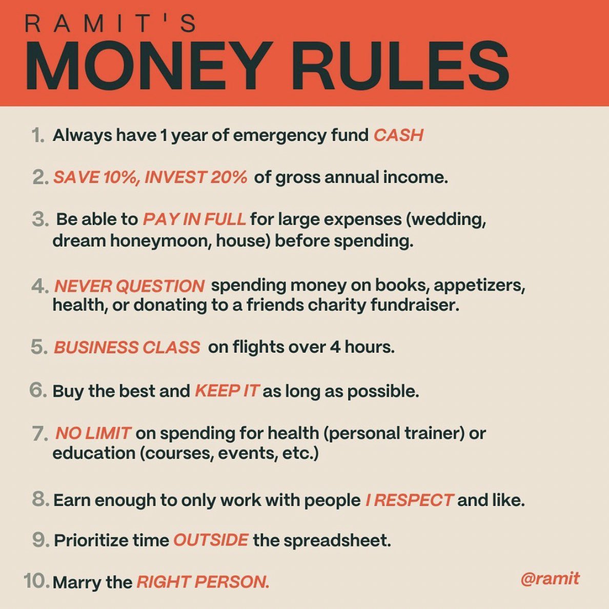 These are my personal money rules

What do you notice about them?