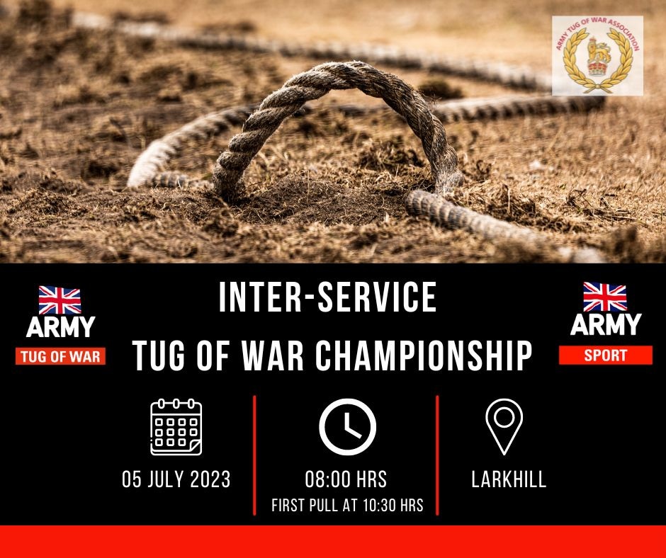 Many congratulations to all those selected to represent Army Tug of War <a href="/army_tug/">Army Tug of War</a> at the Interservices on 5th July.

Good luck all 💪💪

#ArmyTugofWar #BritishArmySport #Interservices
