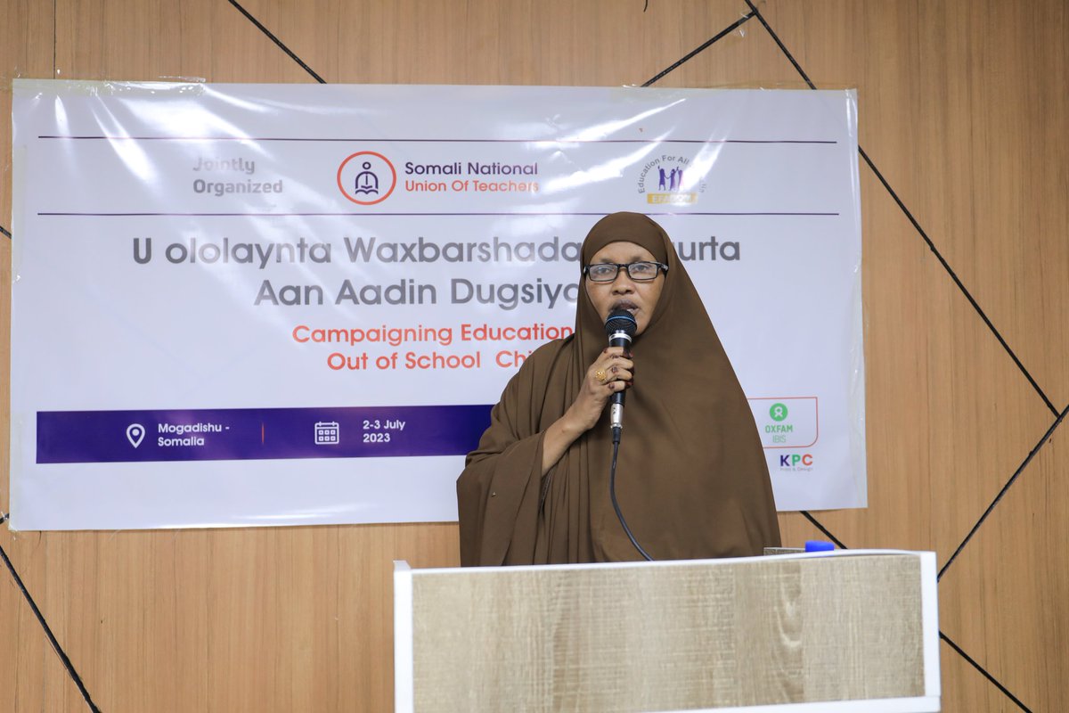 soomaliteachers's tweet photo. @Soomaliteachers iyo @EFASOMSomalia  Ayaa iska kaa Shaday barnaamij 2maalin Qaatay oo halku dhigiisu ahaa.
Ololaha wacyigalinta Caruurta aan Dugsiyada aadin
Ujeedadoodu waa in kor loo qaado wacyiga Macalimiinta ee ku saabsan xuquuqda waxbarasho ee carruurta aan dugsiga dhigan. https://t.co/o1rXXW9f3C