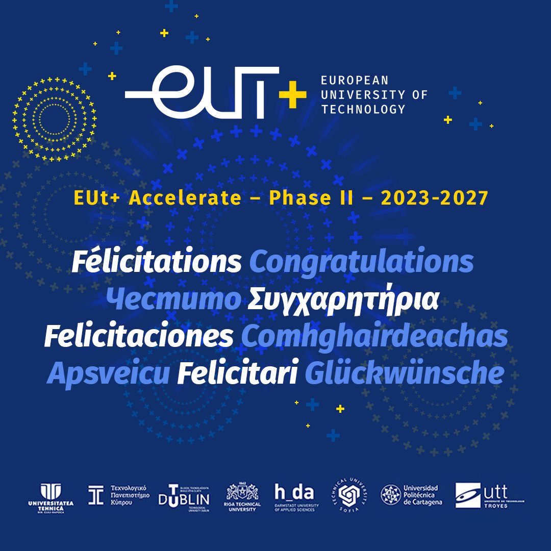 EuropUnivTech's tweet photo. 📢📢[Breaking news]
✅We're proud to announce that we received the second funding from the European Commission 🇪🇺 for the deployment phase of the ‘European Universities’ initiative. 
More👉https://t.co/VNtjKTvvtq
#EUt #EuropeanUniversity #UE #InnovativeProject #EuropeanFunding https://t.co/nzHNIe6WTD