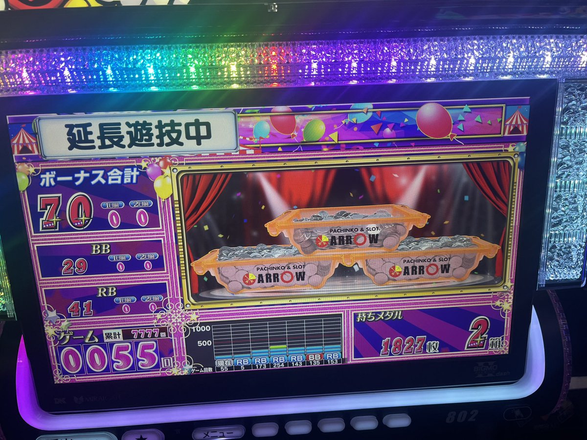 ゴーゴージャグラー推定設定6 バケに寄りすぎてきついが最高ハマり347