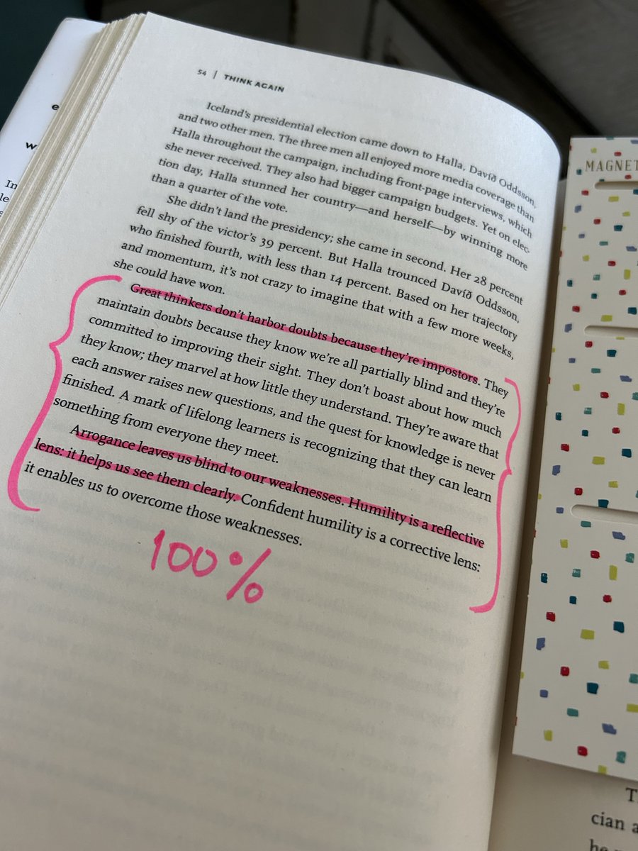 tlpelletier's tweet photo. I am ever so slowly making my way through this great @adamgrant book "Think Again"!  (p.s. where does the time go?)  I loved this summary of chapter 2 around finding the sweet spot of confidence.  An intriguing view into the armchair quarterback vs. the imposter syndrome... https://t.co/bUu92PgFoz