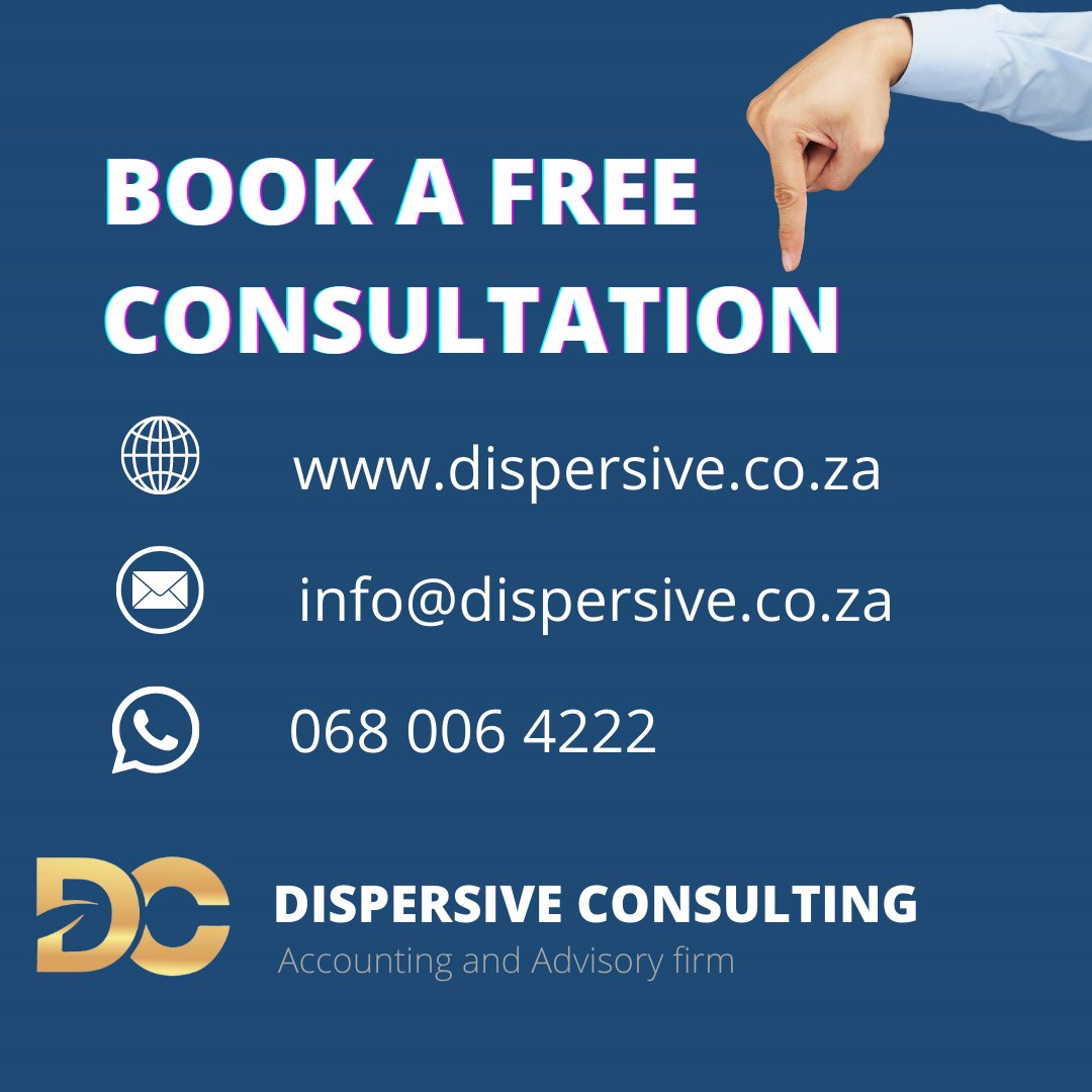 ARE YOU READY??
Countdown to #TAXSEASON on the 7th of July

#TaxTuesdays
#taxseason
#SARS
#efilling
#blogpost
#freeconsultation
#MoneyhackMondays
#DispersiveConsulting