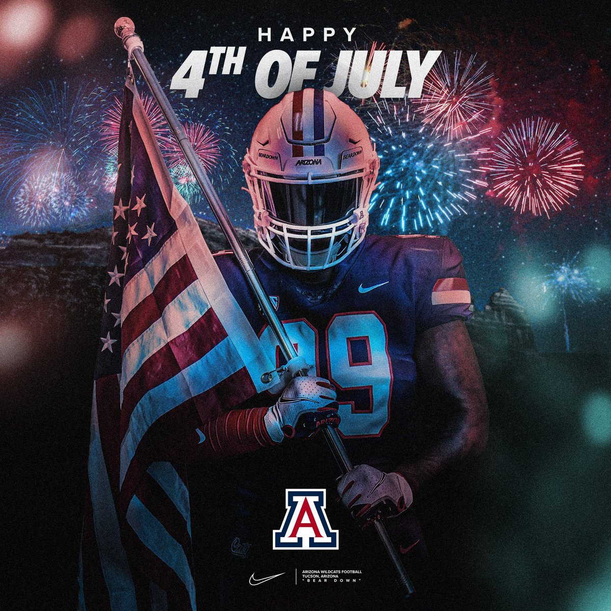 ArizonaFBall's tweet photo. Happy 4th of July Wildcat Nation! 🇺🇸 https://t.co/yvVprLJAkw