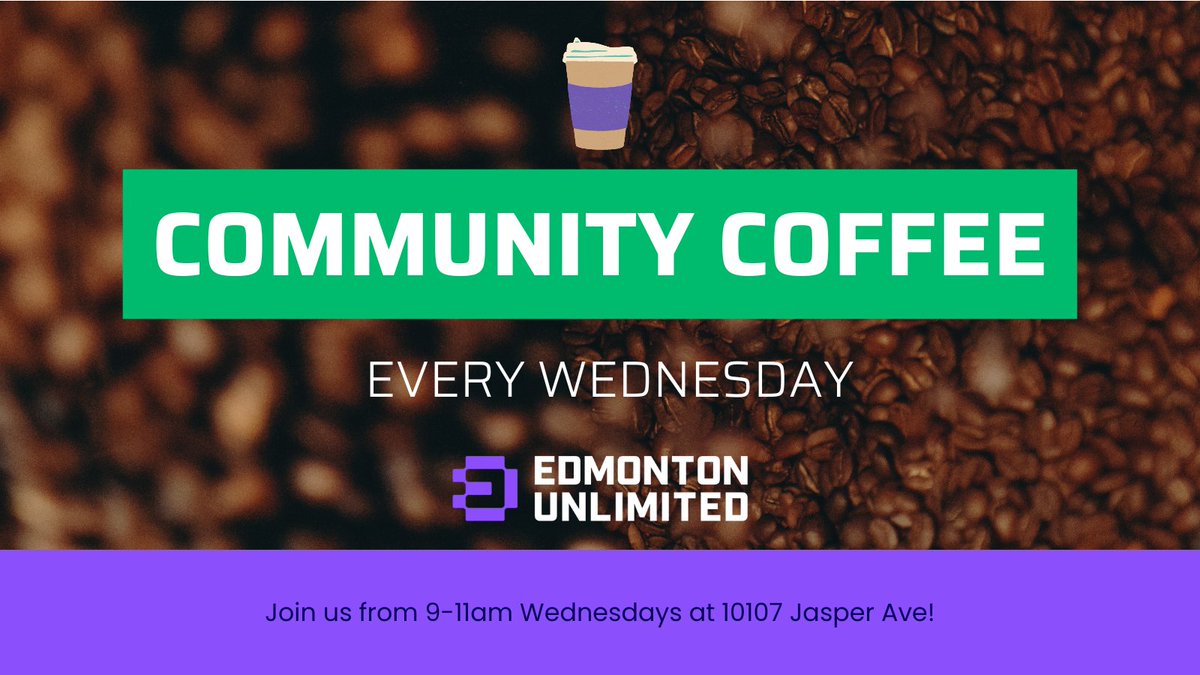 🎉 Community Coffee is back! Every Wed, 9-11AM, 10107 Jasper Ave. Engaging chats, laughs, & networking. New to Edmonton or the innovation community, join us. Pop in or stay the hour! #yegtech #yegstartup ☕

edmontonunlimited.com/community-coff…