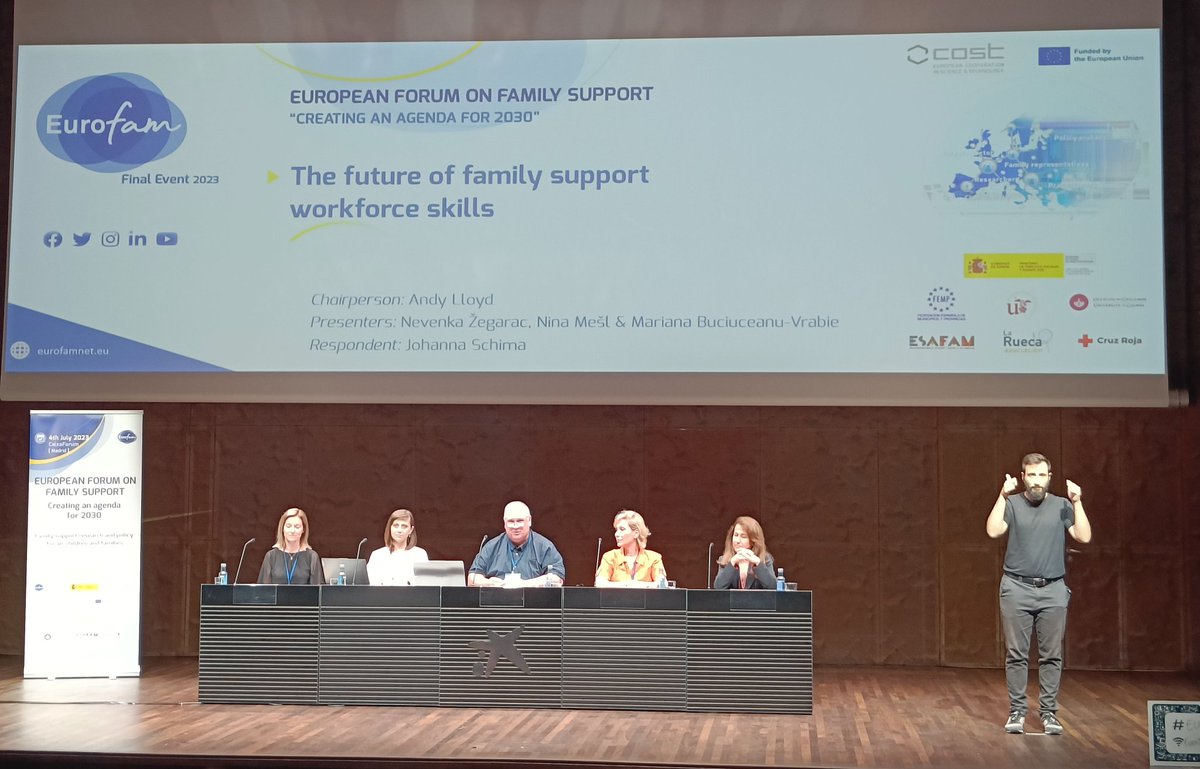 eurofamnet's tweet photo. #EurofamNetFinalEvent Last conference about #familysupport #workforceskill with @AndyWLloyd, Nevenka Zegarac, Nina Nesl, Mariana Buciuceanu-Vrabie & Johanna Schima
@MMM4Mothers @UniversityOFBel
Streaming⬇️
👉Spanish https://t.co/SONc8iTpLw
👉 English https://t.co/CdGLb8pkNs https://t.co/Lc44RwJ7JZ
