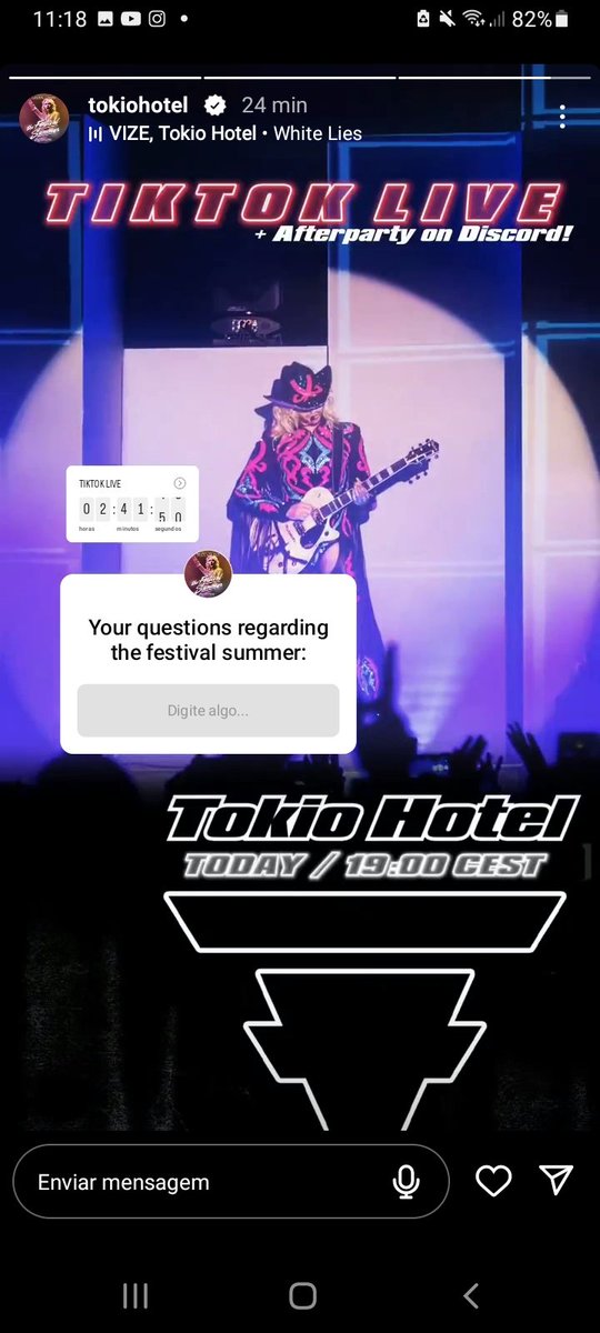 TOKIO HOTEL LIVE ON TIK TOK TODAAAAAAAY