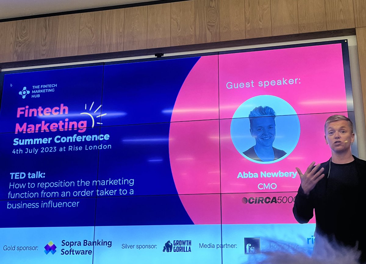 Great advice from <a href="/CIRCA5000/">CIRCA5000</a>’s Abba Newbury: if you want marcomms to be at the top table, then you need to balance knowing your numbers better than anyone else with not letting it become entirely science led. *Creative* messaging is the most important factor that you can control