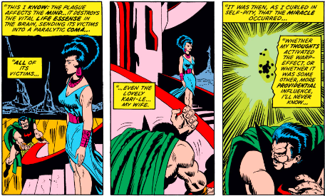 MarvelADay's tweet photo. #MarvelADay #Cap150 Seems a brain plague has infested Jakar's world. All its residents (except Jakar himself) stand stock-still as seemingly empty husks. Jakar however has a plan... - VA https://t.co/ewDjm8cXrX
