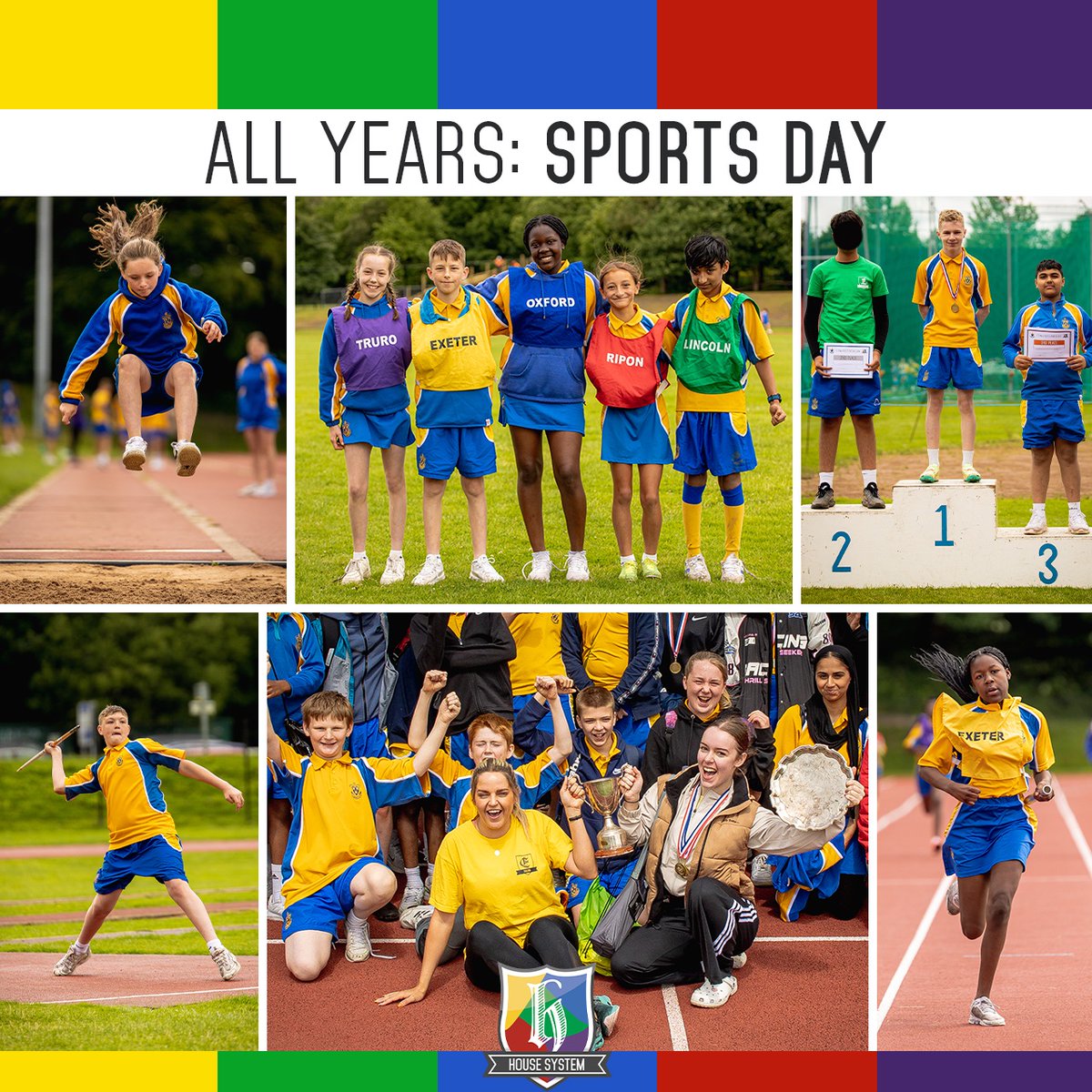 HOUSE SPORTS DAY 2023

We've had an incredible day over at Witton Park Athletics track for our annual House Sports Day. Even with the earlier rain, we saw a fantastic array of talent and sportsmanship on display. Well done to Exeter for winning the overall event on the day! 💛