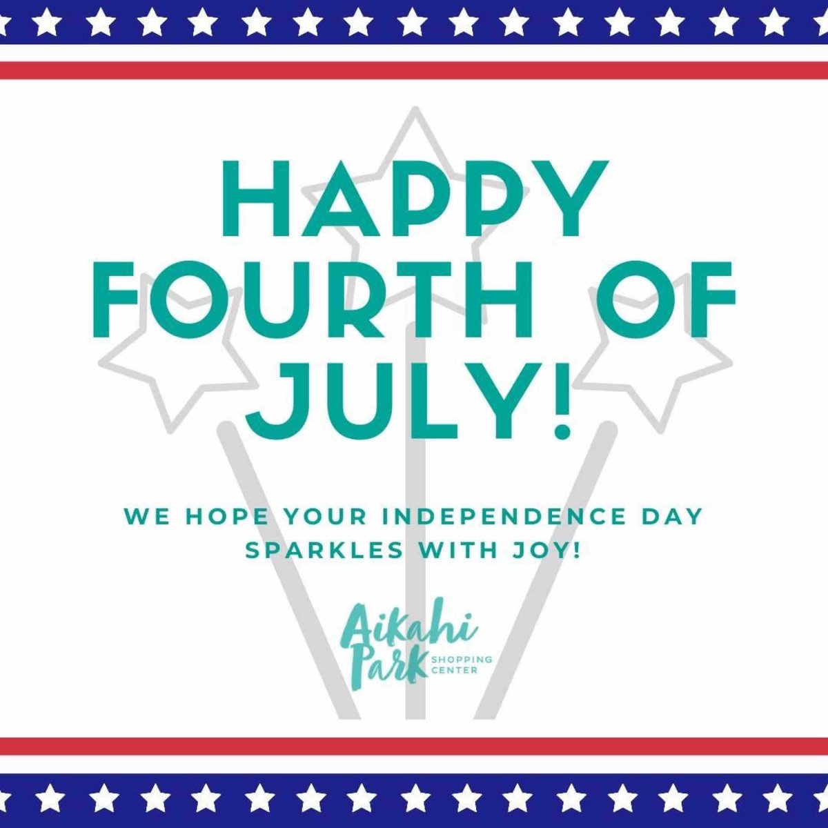 aikahipark's tweet image. Have a safe and happy #IndependenceDay! We are open today, but please check with individual stores and restaurants for their holiday hours.