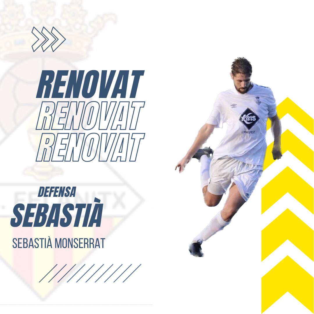 cefelanitx's tweet photo. 𝗥𝗘𝗡𝗢𝗩𝗔𝗖𝗜Ó!
🤝 Un altre felanitxer firma compromís amb el nostre club!
👉 Sebastià Monserrat
💪 Lideratge, fortalesa i agressivitat!
#vamosfela #projecte2023/24 https://t.co/Zin0HF4Eh1