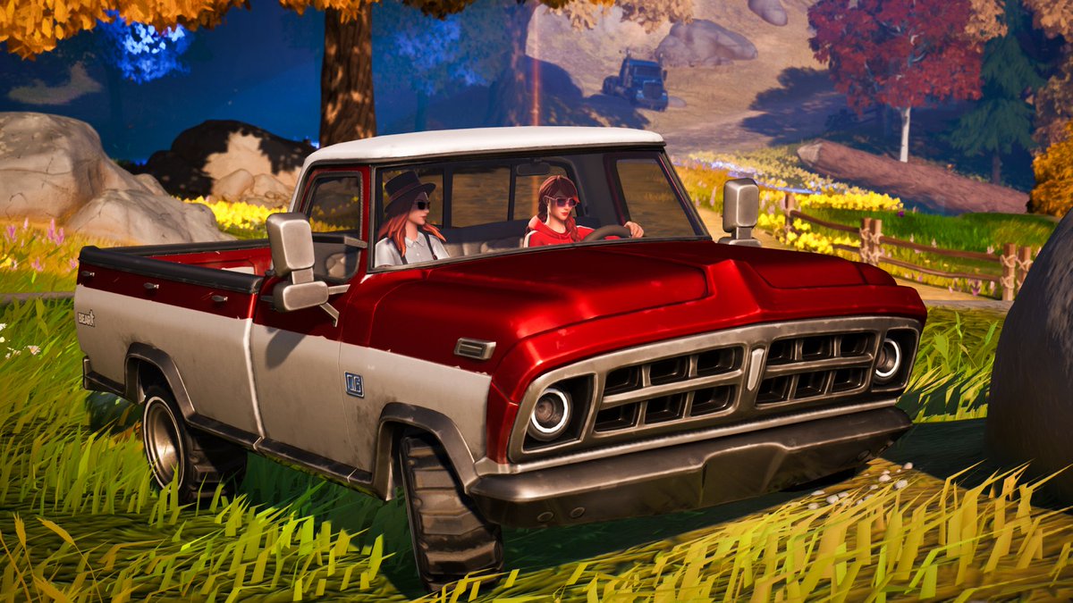 CephThePulpo's tweet photo. For those american peeps who celebrate it #Happy4thofJuly !
I have no USA themed skins but in my HC these 2 are americans, they're cruising on a pickup truck so it's the most american i can get with fortography 🤣
#Fortnite #PepperThorne #SummerFable https://t.co/hCMoXykS0b