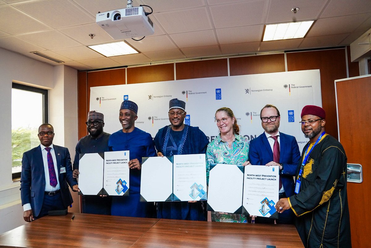 NnamdiObasi's tweet photo. Since 2020, @crisisgroup has urged international support to curb violence and boost devt in NW #Nigeria. Yesterday, @UNDP with @GERinNigeria &amp; #Norway launched $13m North-West Prevention Facility Project to assist #Katsina #Sokoto #Zamfara state govts. A very welcome engagement. https://t.co/EhCkDGgKUj