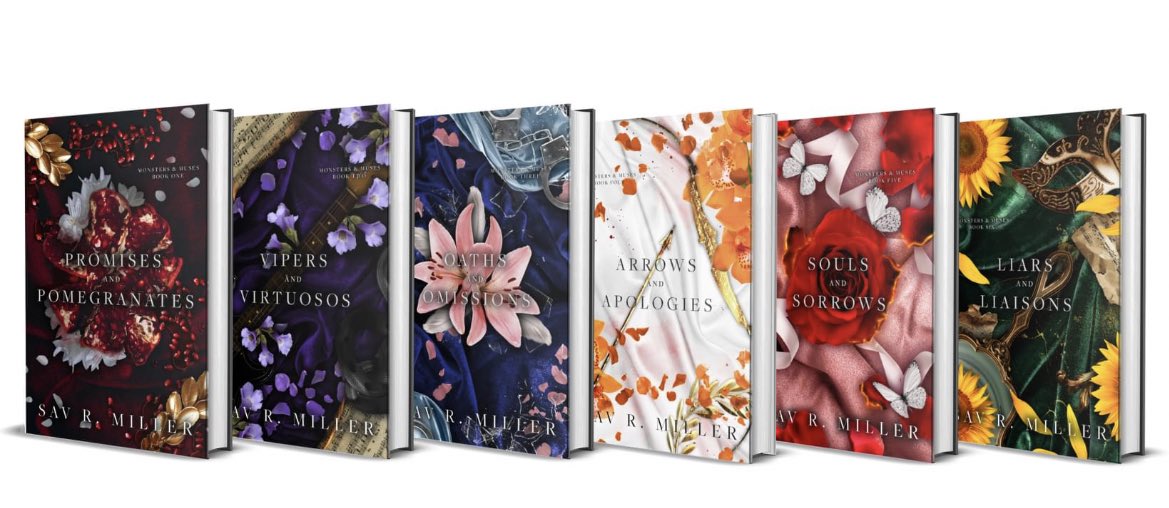 whoever did the covers for the monsters and muses series deserves a raise  because they are the prettiest covers that i've ever seen