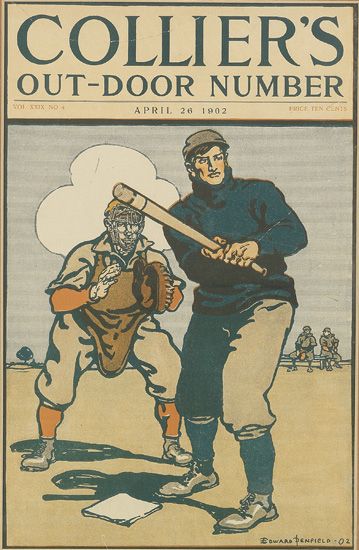 SABRIconography's tweet photo. Edward Penfield (1866-1925) was a pioneer of modern illustration, an early creator of the American poster and a prolific . He was known for stripping down an illustration to its basics both on posters and magazine covers-- 1/2 https://t.co/MNNdsWDeOb