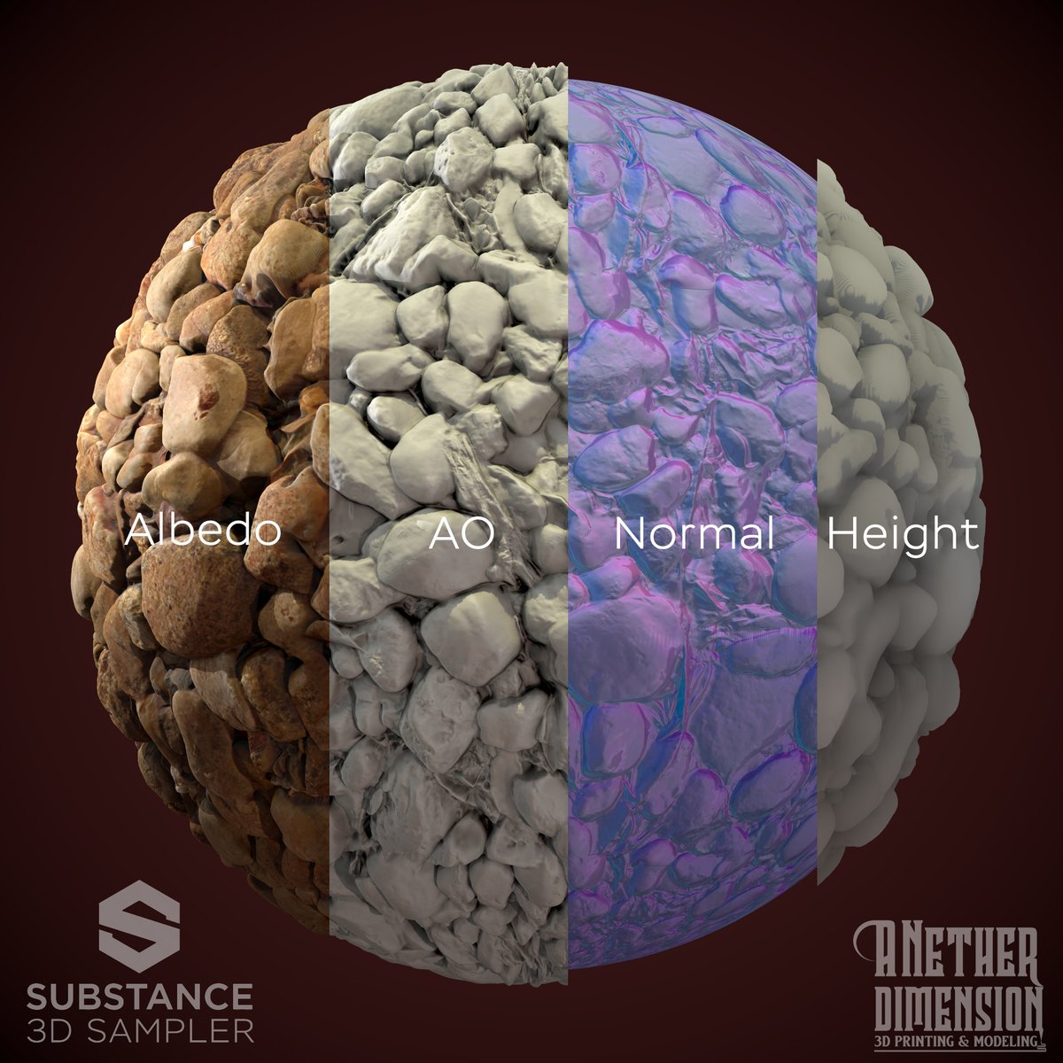 ANDimension3D's tweet photo. Rocks and Leaves material I created using a photograph from my cell phone today at a shopping plaza. Used Substance 3D Sampler and Marmoset Toolbag. It's amazing what depth 3D sampler can capture for stones.
#3dmodeling #substance #3dsampler #marmoset #photograph #rocks #pebbles https://t.co/haLu71taWP