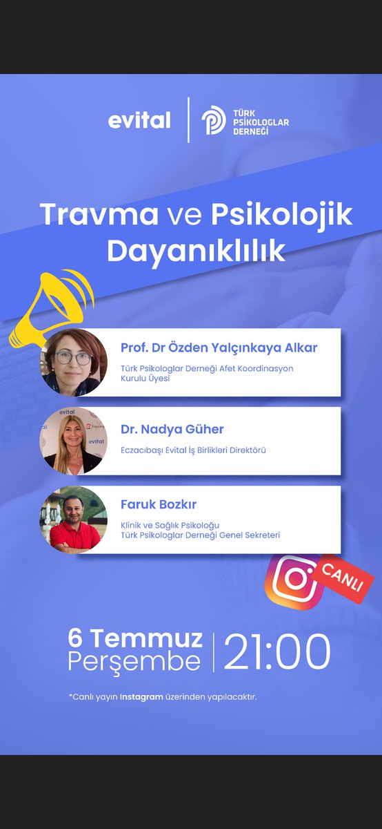 Faruk BOZKIR🏹 #LisanslıPsikologlar (@farukbozkir) on Twitter photo Bir iyilik hareketinde yeni bir çalışma.Degerli hocamız <a href="/AlkarOzden/">Özden Yalçınkaya A.</a> ile birlikte 'Travma ve Psikolojik Dayanıklılık' konuşacağız. Tatilde kısa bir mola verin, buluşalım. Bir iyilik hareketinde yeni bir çalışma.Degerli hocamız <a href="/AlkarOzden/">Özden Yalçınkaya A.</a> ile birlikte 'Travma ve Psikolojik Dayanıklılık' konuşacağız. Tatilde kısa bir mola verin, buluşalım.