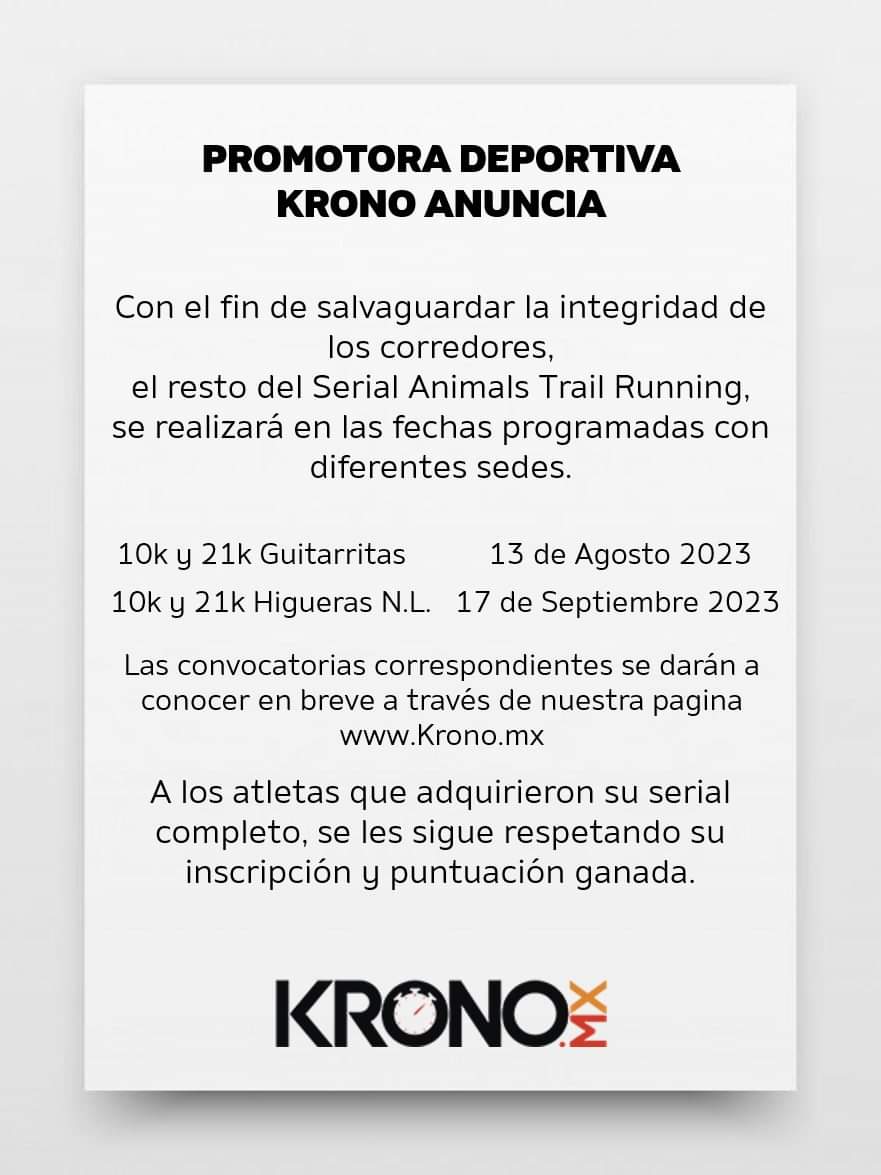 KronoMX's tweet photo. Promotora Deportiva Krono Anuncia... https://t.co/Fnr0MIbeRU