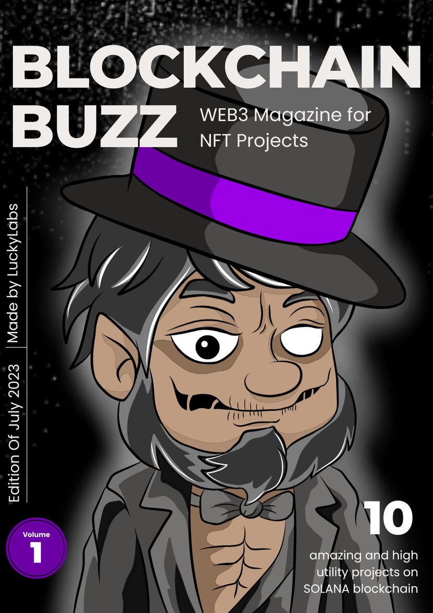 The long wait is over. Read the first edition of web3 magazine BLOCKCHAIN BUZZ featuring amazing projects on Solana. 

Magazine link - publuu.com/flip-book/1742…

PS - Spot 5 hidden links to LuckyLabs discord in the magazine and share the spots in a ticket to win a raffle entry of