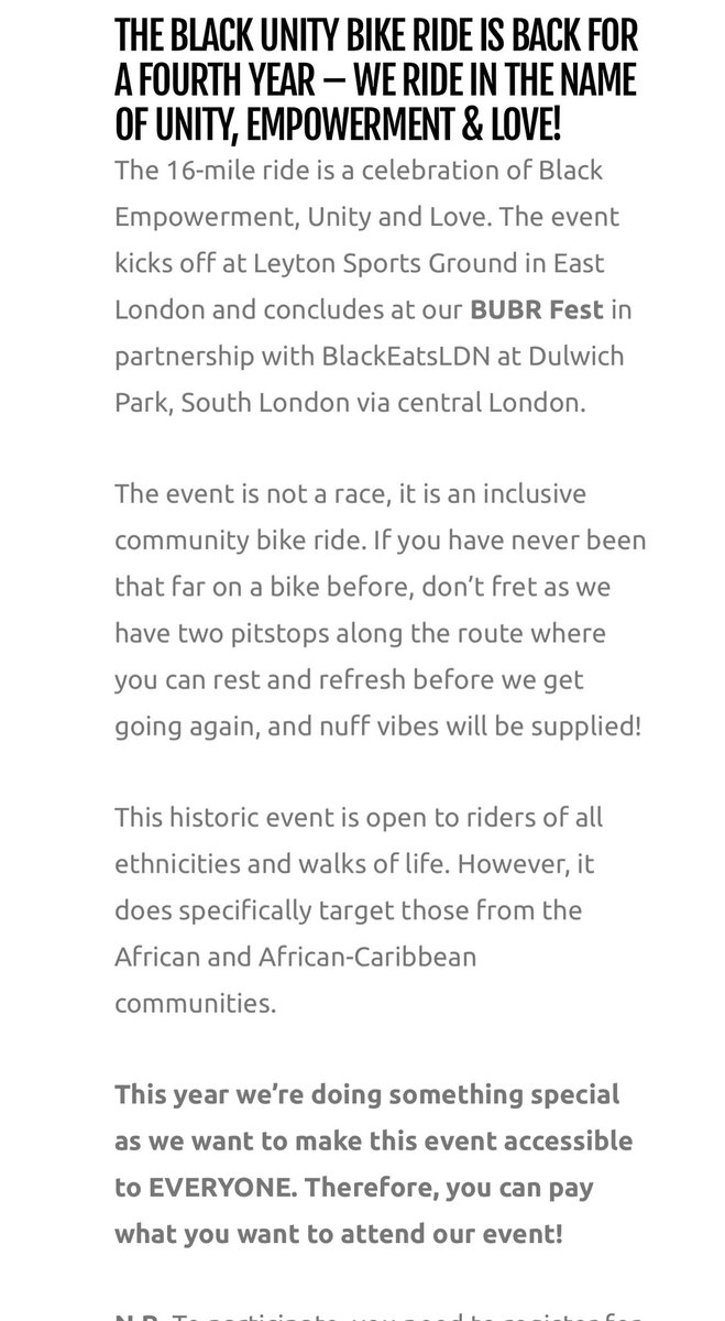 active_practice's tweet image. Register for your place; pay what you can to take part in this wonderful show of unity (minimum donation £1) 

Register via this link blackunitybikeride.com/bubr/