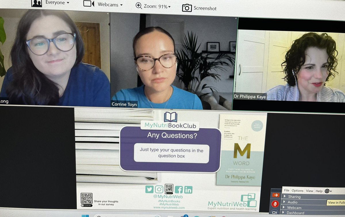 Tanya Haffner CEO RD @MyNutriWeb @Nutrilicious (@tanyahaffnerrd) on Twitter photo Enjoyed being on the other side of the fence as a guest panelist at tonights #mynutribooks bookclub with Rosie @mynutriweb & Corrine @chickpeamarketing and <a href="/drphilippakaye/">Dr Philippa Kaye</a> talking all things #menopause re Philippas book The M Word 💪👏📕 Enjoyed being on the other side of the fence as a guest panelist at tonights #mynutribooks bookclub with Rosie @mynutriweb & Corrine @chickpeamarketing and <a href="/drphilippakaye/">Dr Philippa Kaye</a> talking all things #menopause re Philippas book The M Word 💪👏📕