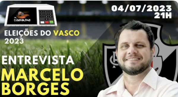 gcamisasnegras's tweet photo. Nova live com o candidato à presidência do Club de Regatas Vasco da Gama, MARCELO BORGES.
Canal Sou Cruzmaltino 
Hoje às 21h ao vivo.

https://t.co/mtRuhSlB3A https://t.co/kTN1EjtUPU