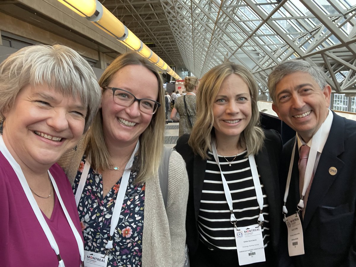 AlecJStone's tweet photo. ⁦@oncologynursing⁩ getting the band back together at #ICN2024 Montreal with lots of talk on global health policy! https://t.co/JMvPfkzsM8