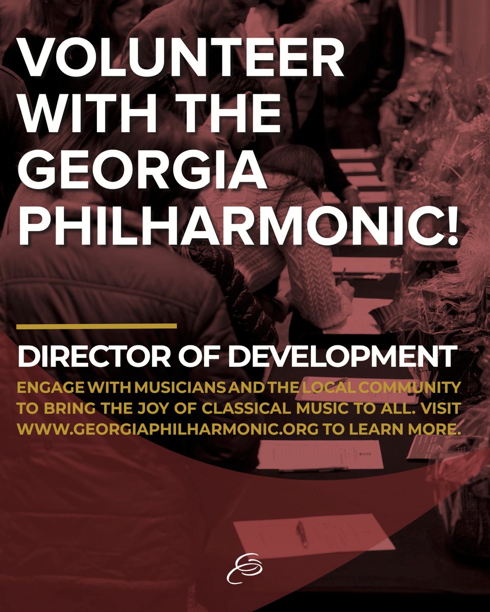 GA_Philharmonic's tweet photo. Do you have fundraising experience?  If so, please consider joining us as our Director of Development. Visit our website for more details. https://t.co/HHA2zLDVi2 https://t.co/opH9hzLKXc