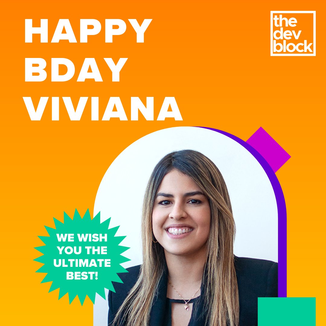 TheDevBlock's tweet image. 🧡Happy #Bday Viviana!
(yes, he is our Chief Financial Officer!)
@TheDevBlock wishes you the 🙌 ultimate best on your day (and every day)!

#TheDevBlock #birthday #CelebrateOurTeam #DreamTeam #team #celebrate #cfo