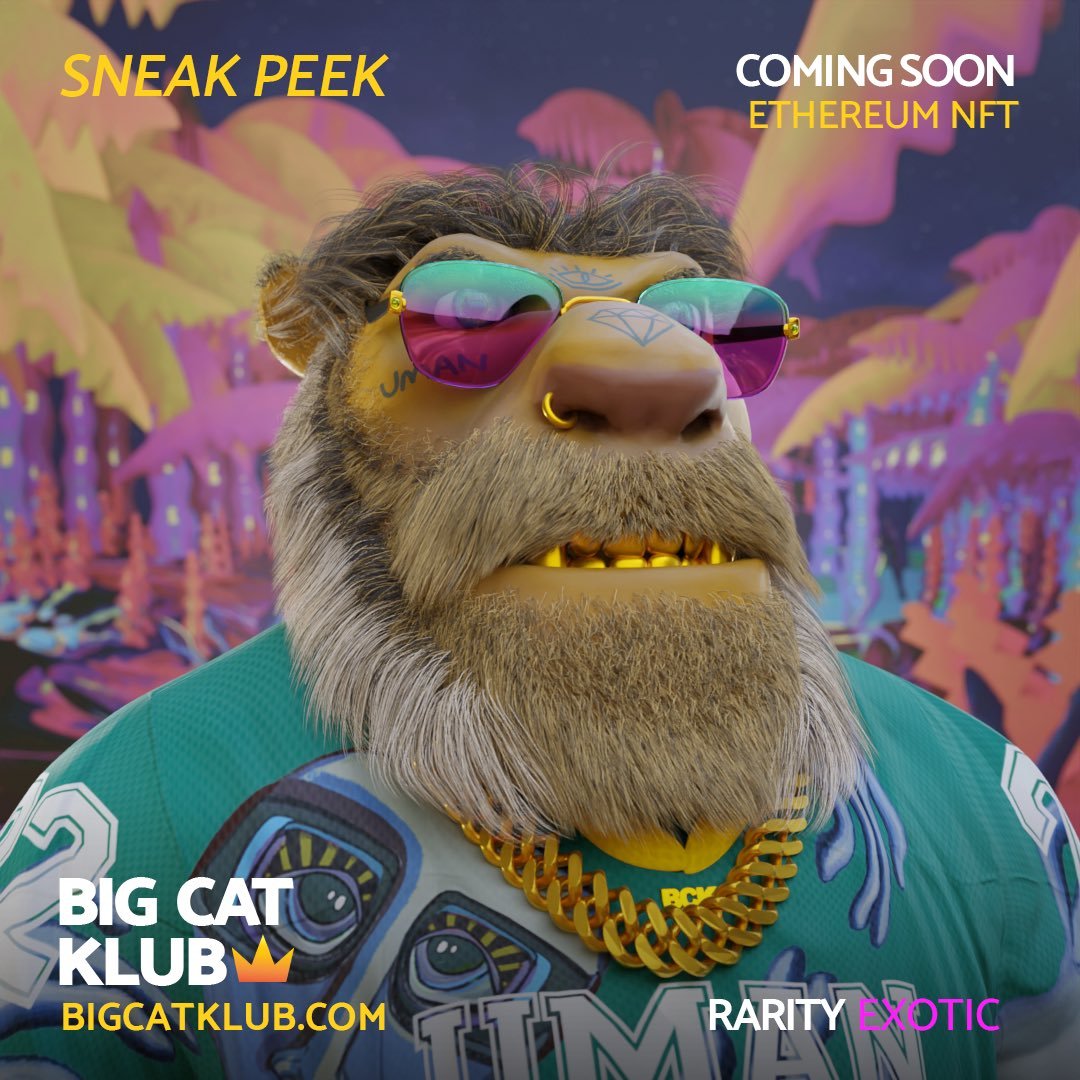 Whos ready for the BCK Mint July 5th LFG sneak peek excited for this <a href="/BigCatKlub/">Big Cat Klub</a> go in the discord check out their website for countdown 🔥🔥🔥🔥🦁