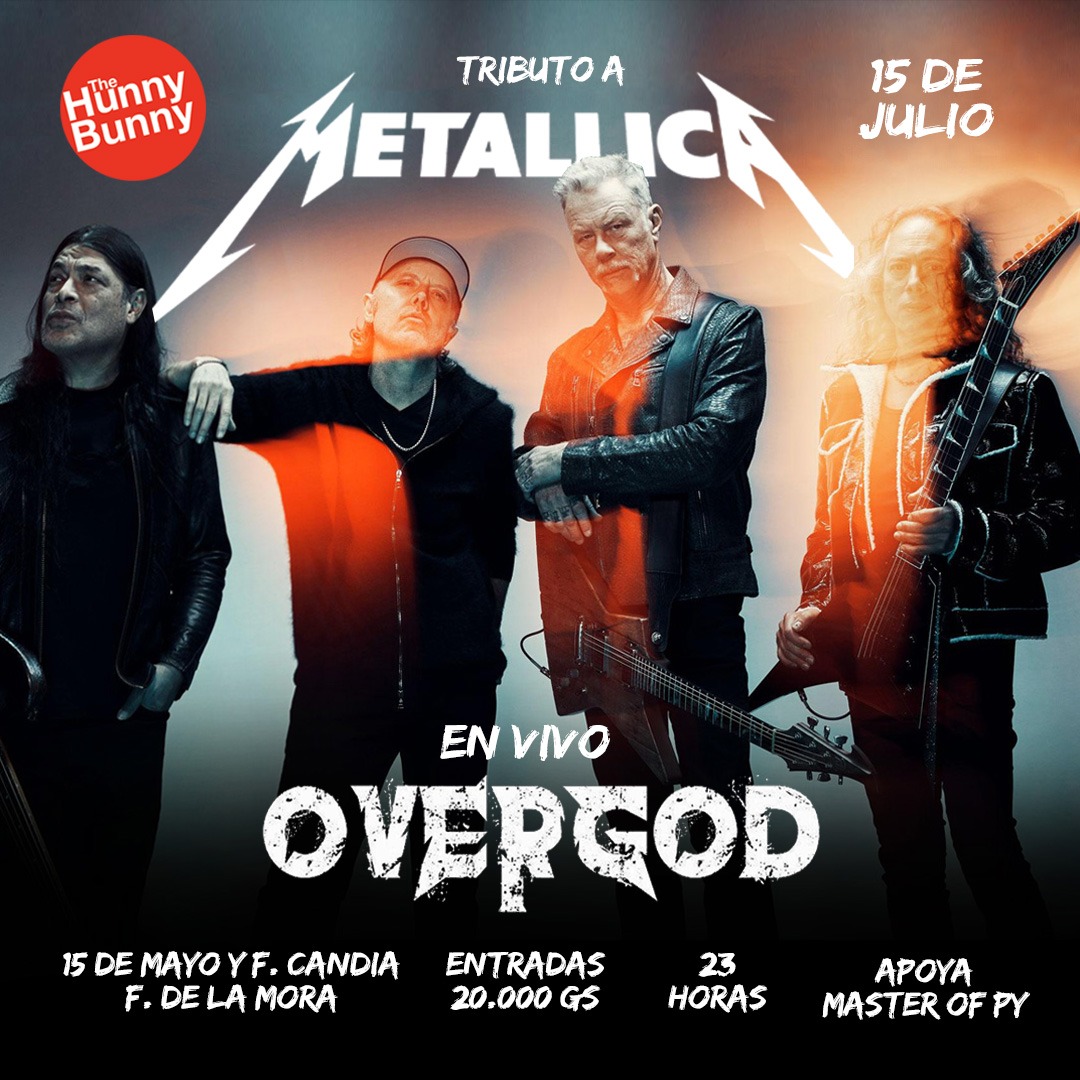 El sábado 15 de julio nos vemos en @hunnybunny_py! 🔥

🎟️Entradas: 20.000 Gs.

🇵🇾El evento cuenta con el apoyo de @masterofparaguay con el fin de recaudar fondos para representar a Paraguay en el #MetallicaChapterDay2023

¡Los esperamos!