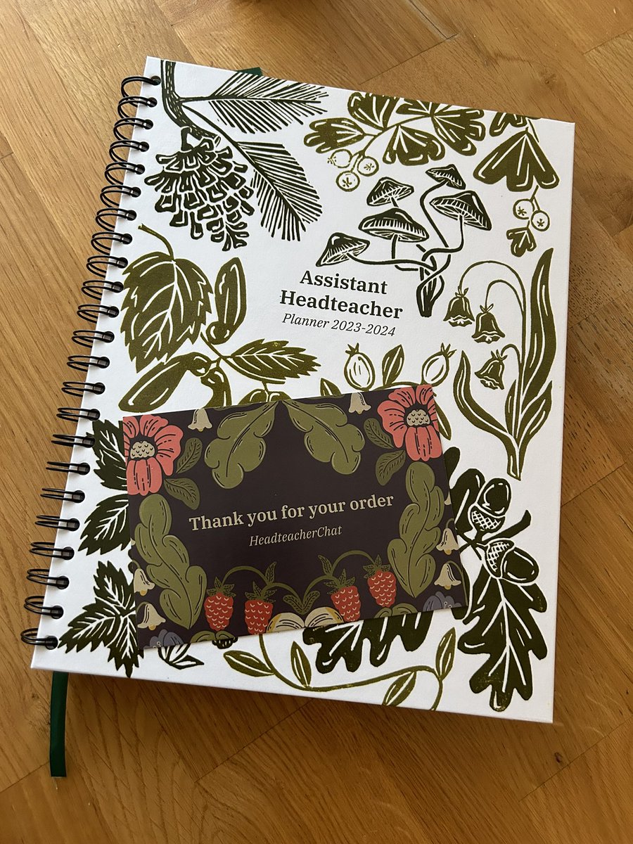 Just in time for Transition Day tomorrow. Thank you @Headteacherchat 🌿🤍 #edutwitter #newplanner #transitionday #assistantheadteacher