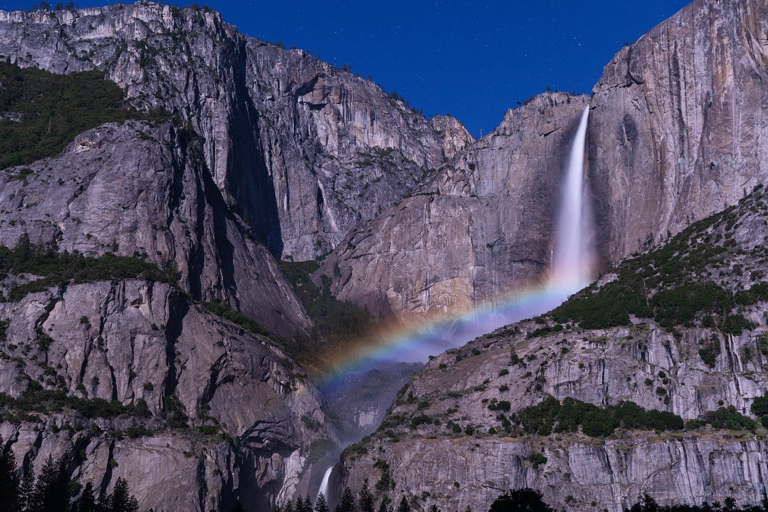 4th of july supermoon bow Yosemite Falls!  Happy 4th! #supermoon #moonbow #california #yosemitefalls #yosemite #July4