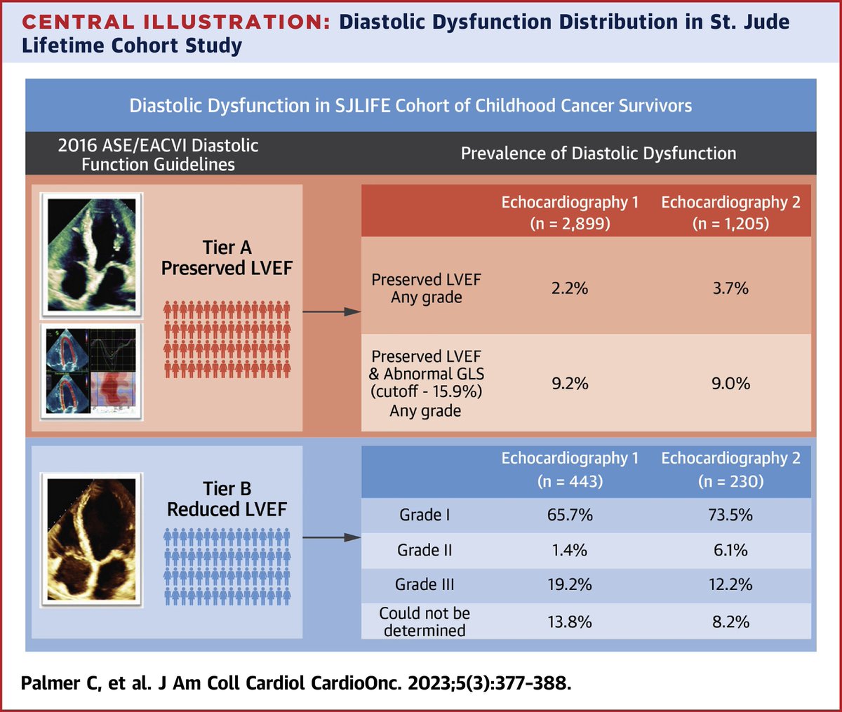 JACCJournals's tweet image. Data from the St. Jude Lifetime Cohort Study reports a low prevalence of isolated #diastolic #dysfunction among adults who received cardiotoxic therapies for childhood cancer. bit.ly/441NogH

#JACCCardioOnc #cvPed #CardioOnc #CardioTwitter @StJudeResearch