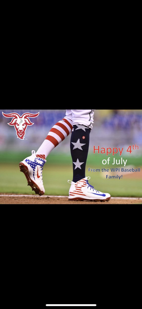 Happy 4th of July! Enjoy a great day with family, friends, baseball, and hotdogs <a href="/WPIBaseball/">WPI Baseball</a>