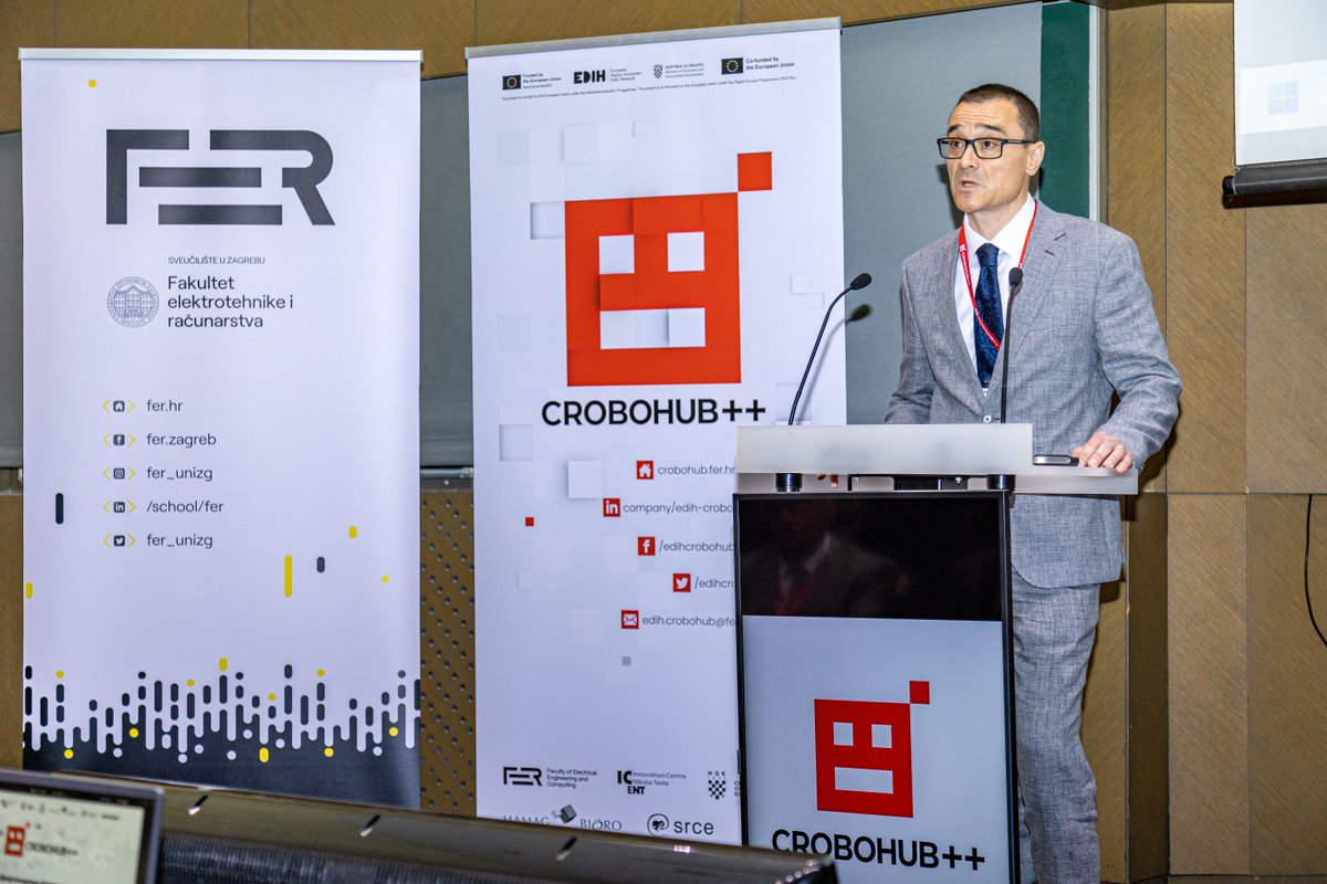 edihcrobohub's tweet photo. #EDIH CROBOHUB++  i cilj projekta predstavljeni široj javnosti  – podizanja razine #digitalne zrelosti i #konkurentnosti našeg gospodarstva pružanjem besplatnih usluga #SMEs i javnom sektoru. Više na: https://t.co/ZBYeh9adao
📷 Vedran Klasić
 #DigitalTransformation https://t.co/TLGMUmnDuP