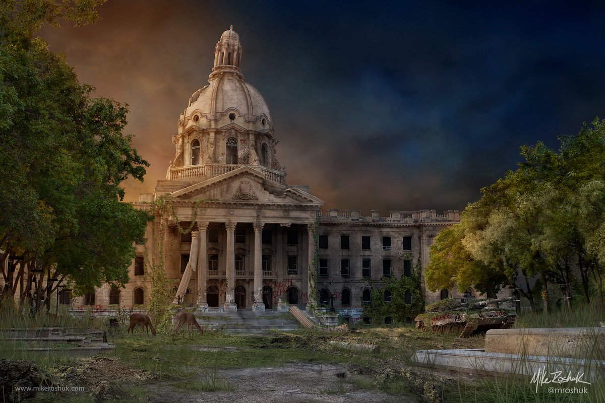 MRoshuk's tweet photo. Alberta Legislature - Post-Apocalypse
2nd Edition limited edition print now available!
Order here: https://t.co/oCuljFHUzM
#ableg #yeg #Alberta https://t.co/i4Aqom8se0