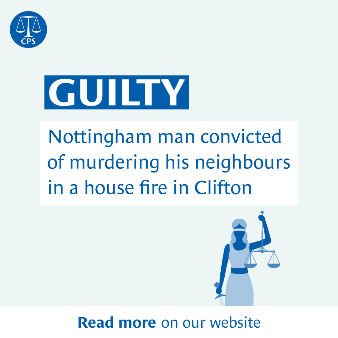 CPSEastMids's tweet photo. ⚖️GUILTY: Jamie Barrow set fire to the doorway of the flat next door to his own in Fairisle Close in the early hours of 20 November 2022. Fatoumatta Hydara, and her two daughters Fatimah and Naeemah died as a result. Our thoughts are with their family.
➡️https://t.co/l0EDcuRbnG https://t.co/15XRDIANzN