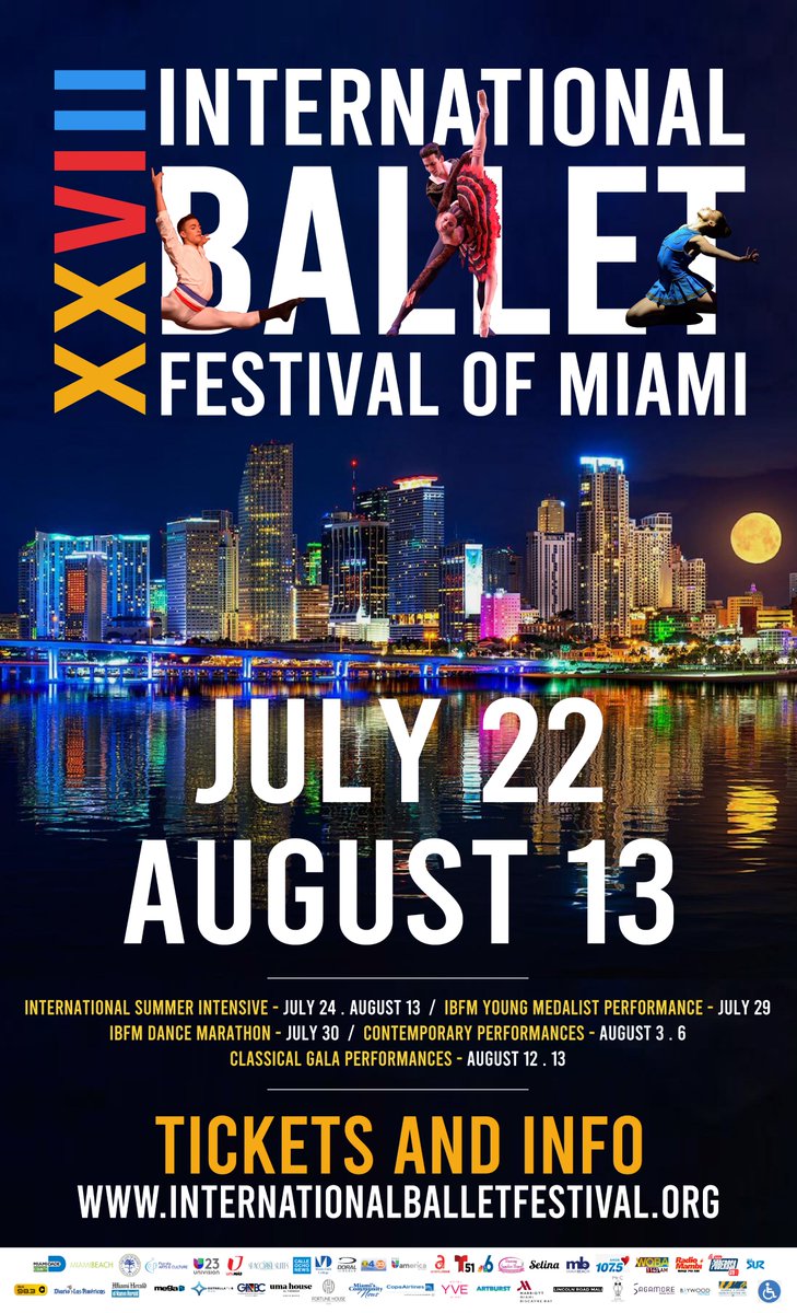 <a href="/intballetfest/">International Ballet Festival of Miami</a>  July 22 - Aug 13
Tickets and info internationalballetfestival.org