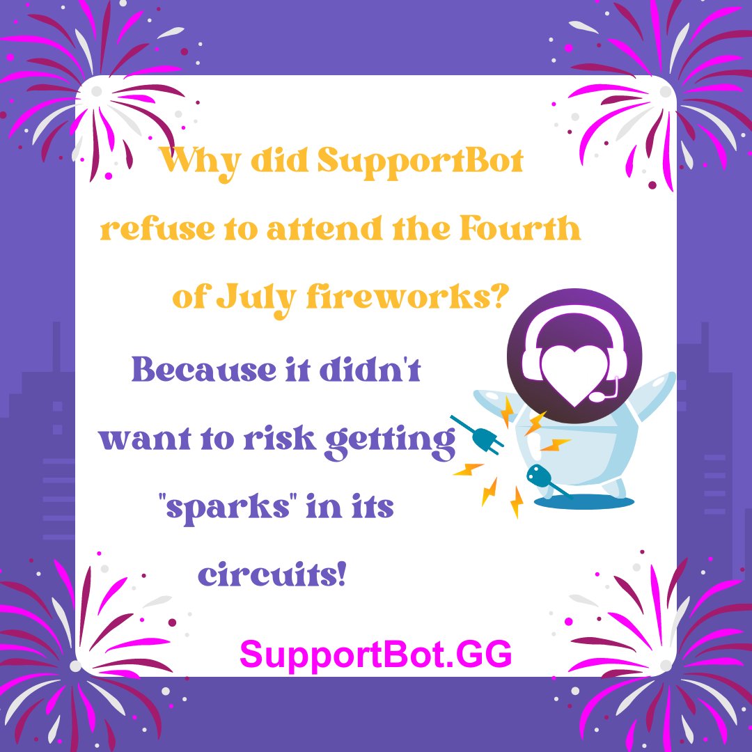 SupportBotGG's tweet photo. 🔧 Need support for your Discord server this 4th of July? Introducing SupportBot! 🎉🇺🇸 Use our ticketing system for efficient assistance and a smooth celebration. Let us handle the technicalities while you enjoy the festivities! #SupportBot #4thofJuly #Discord #Joyn https://t.co/TUqNqi5LQ3