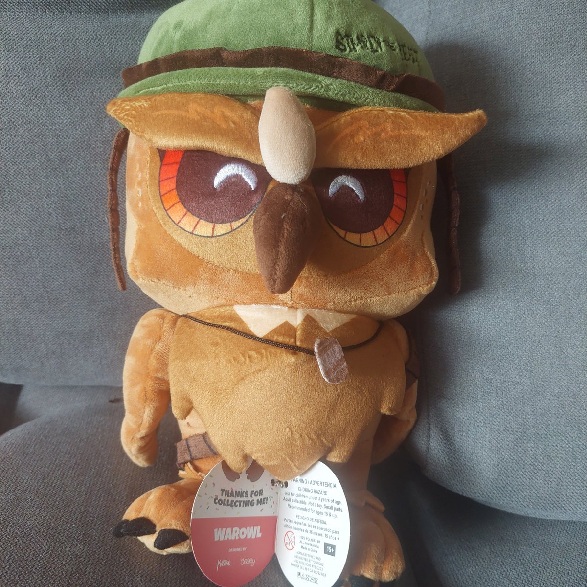 StoTheR1's tweet photo. Forgot that I ordered @TheWarOwl plushy. Material is so good and it is so detailed. Love it! But now it is in the care of a 3 year old. Whis it luck! https://t.co/tC6z8BHbTu