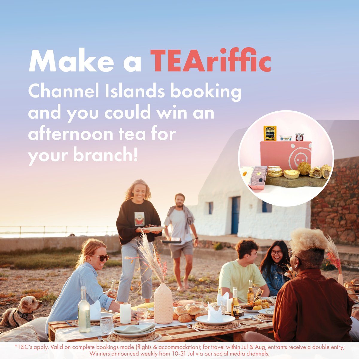 For your chance to win book a holiday to the Channel Islands! 

(Double entries for bookings travelling in July &amp; August)