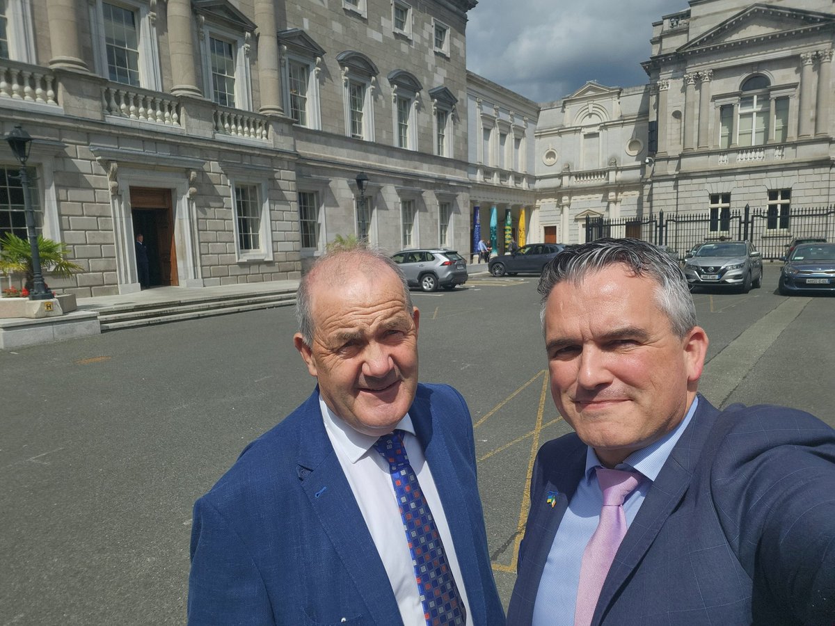 Great to have the new Cathaoirleach of Tipperary County Council, Cllr Ger Darcy  in Leinster House today to outline his priorities for the term ahead...