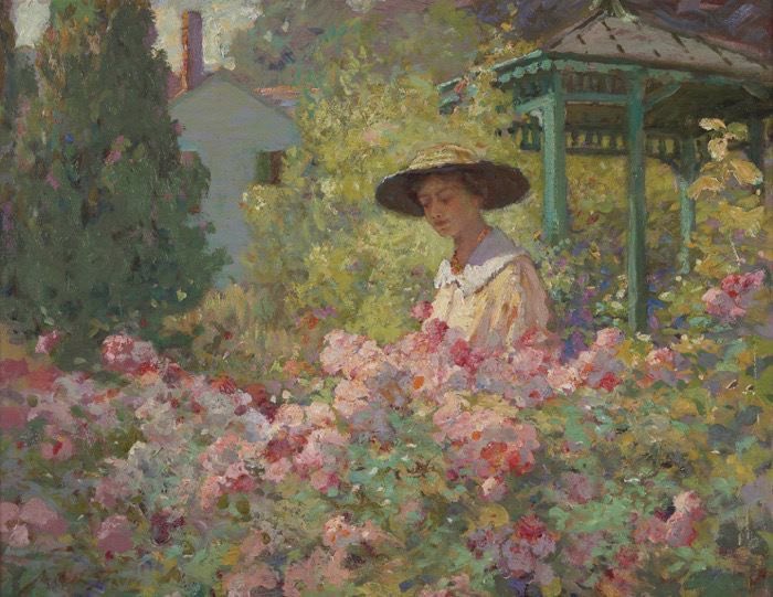 In the garden. painting by Abbott Fuller Graves