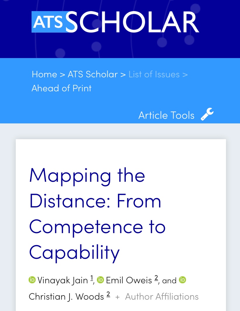Vinayak Jain (@thevinayakjain) on Twitter photo How can we make training less prescriptive & more reflective of the complexities, ambiguities & uncertainties of real practice?
Check out this piece by <a href="/docwoods725/">Chris Woods</a>, Dr Emil Oweis & me to find out.
Special thanks to the amazing folks <a href="/ATSScholar/">ATS Scholar</a>!
rb.gy/g4f95 How can we make training less prescriptive & more reflective of the complexities, ambiguities & uncertainties of real practice?
Check out this piece by <a href="/docwoods725/">Chris Woods</a>, Dr Emil Oweis & me to find out.
Special thanks to the amazing folks <a href="/ATSScholar/">ATS Scholar</a>!
rb.gy/g4f95