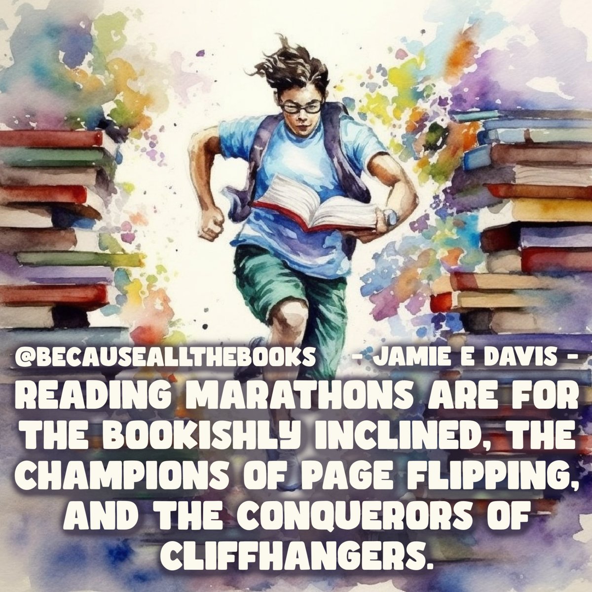 Lace up, ladies and gentlemen...it's time to sprint!

#BecauseAllTheBooks #BingeReading #TimeToRead #ReadingTime📖