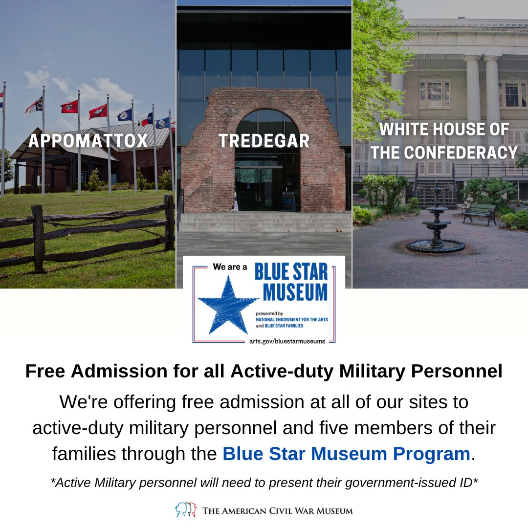 Wishing you a Happy Independence Day from the American Civil War Museum! 🇺🇸

Today we celebrate the rich heritage of our nation &amp; the birth of our country. Join us in Appomattox for Fourth of July-themed activities that are sure to get you in the patriotic spirit! 💥🇺🇸🎆